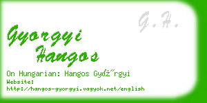 gyorgyi hangos business card